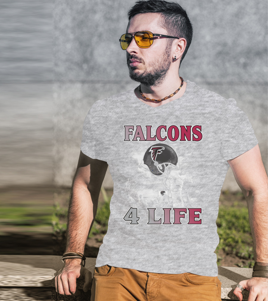 Falcons 4 Life Atlanta Falcons Helmet Team Spirit T-Shirt