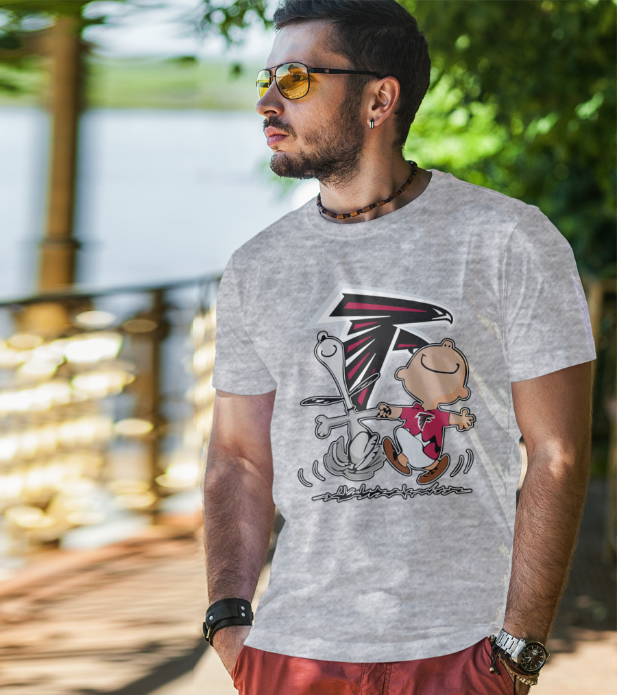 Atlanta Falcons Snoopy Dance Nfl Fan Artwork T-Shirt