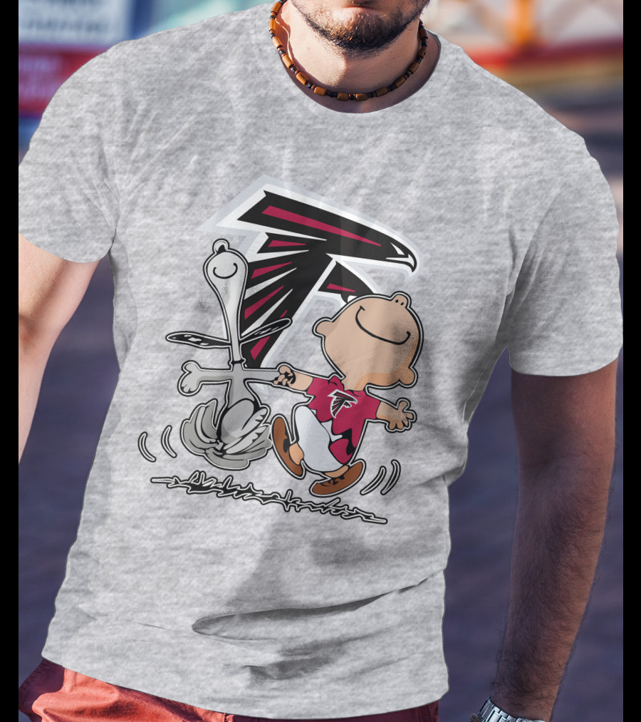 Atlanta Falcons Snoopy Dance Nfl Fan Artwork T-Shirt