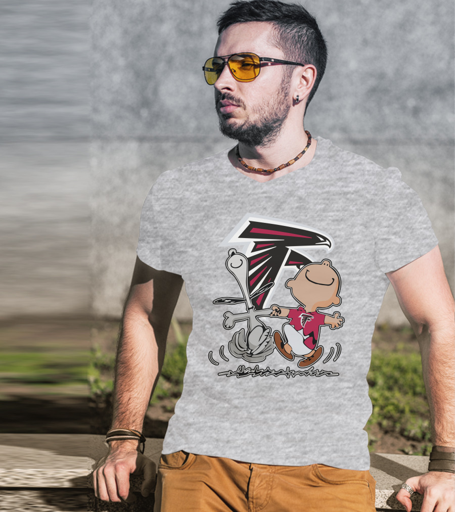 Atlanta Falcons Snoopy Dance Nfl Fan Artwork T-Shirt