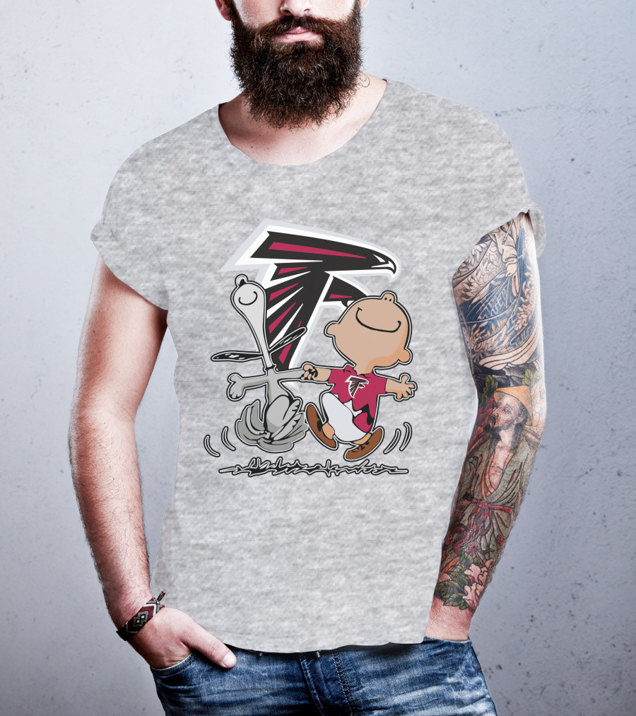 Atlanta Falcons Snoopy Dance Nfl Fan Artwork T-Shirt