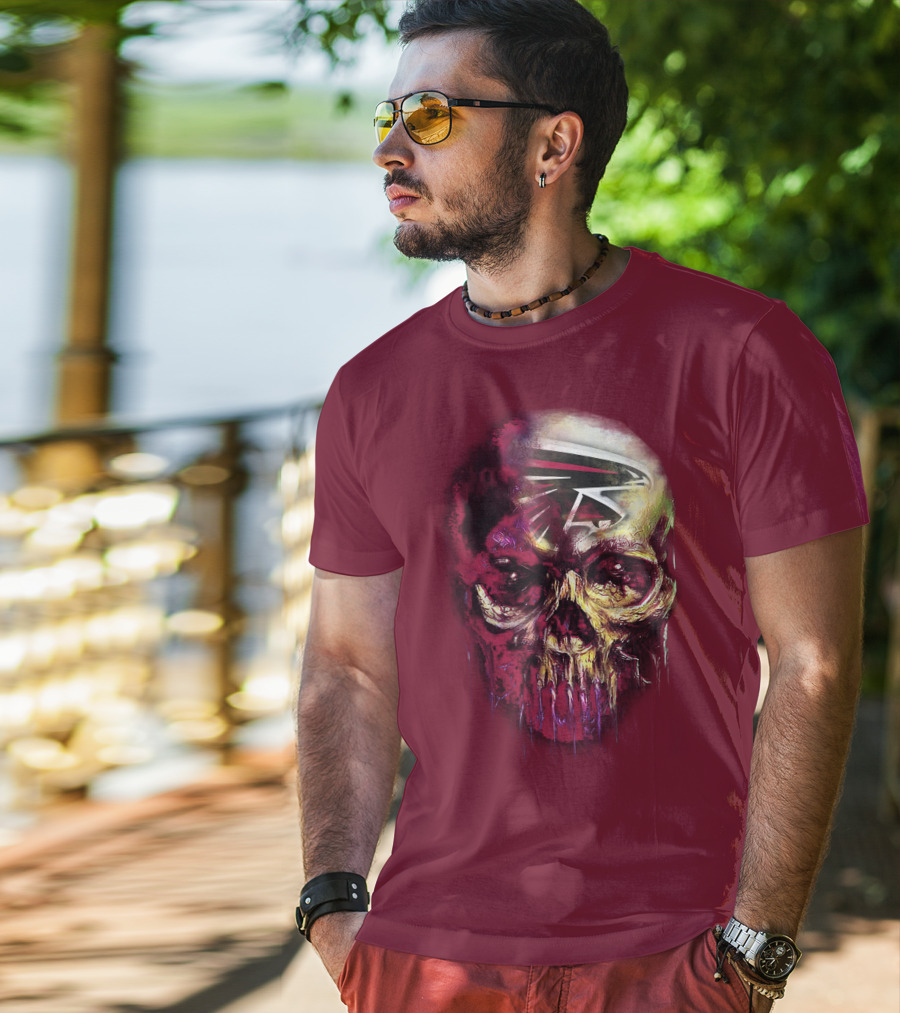 Atlanta Falcons Skull Art T-Shirt