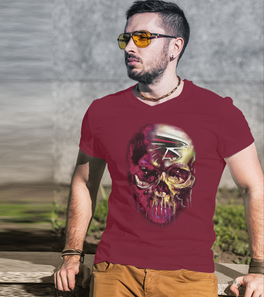 Atlanta Falcons Skull Art T-Shirt