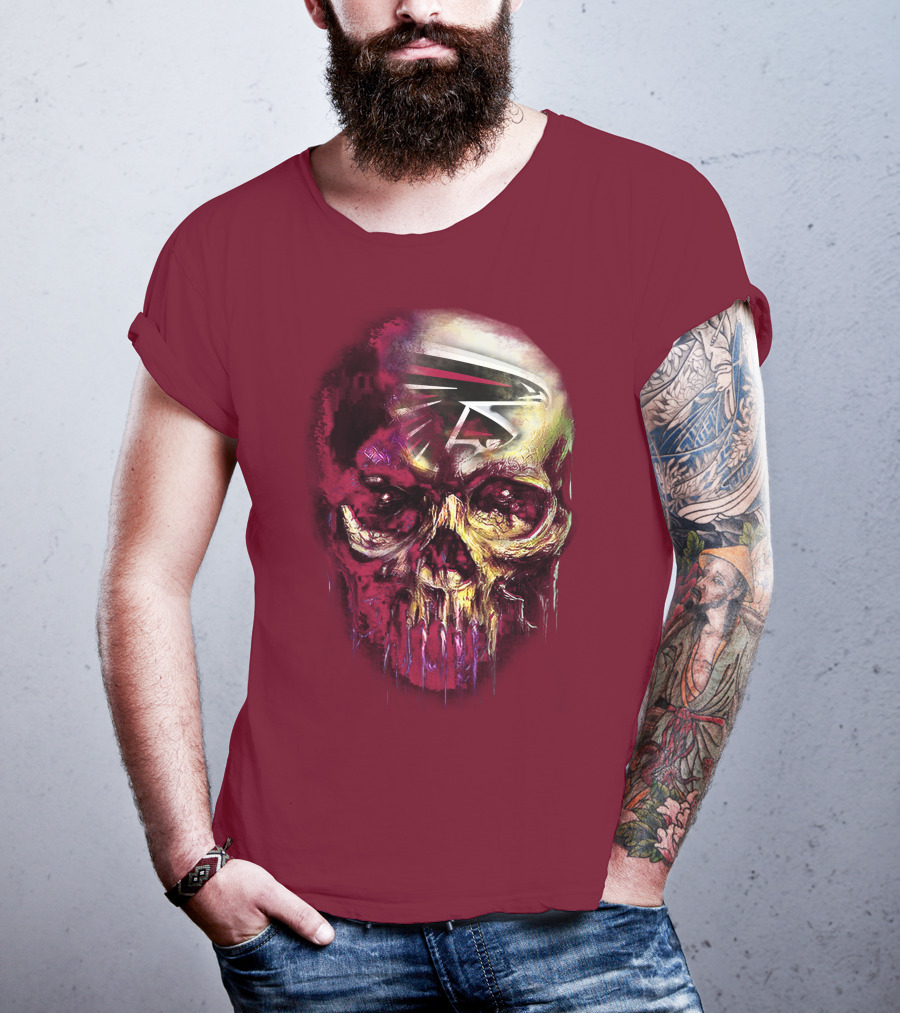 Atlanta Falcons Skull Art T-Shirt