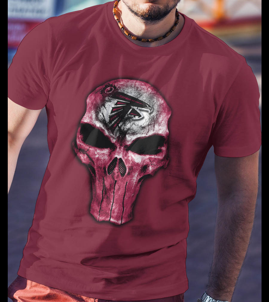 Atlanta Falcons Skull Logo Design 52 T-Shirt