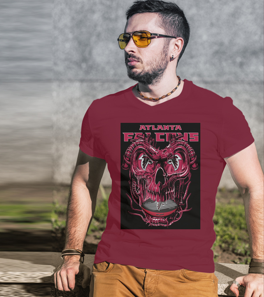 Atlanta Falcons Dragonskull Helmet T-Shirt
