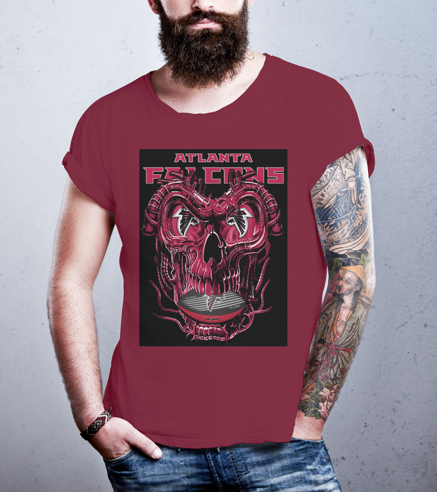 Atlanta Falcons Dragonskull Helmet T-Shirt