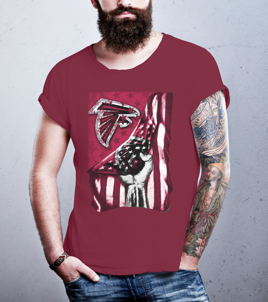 Atlanta Falcons American Flag Pride Banner T-Shirt