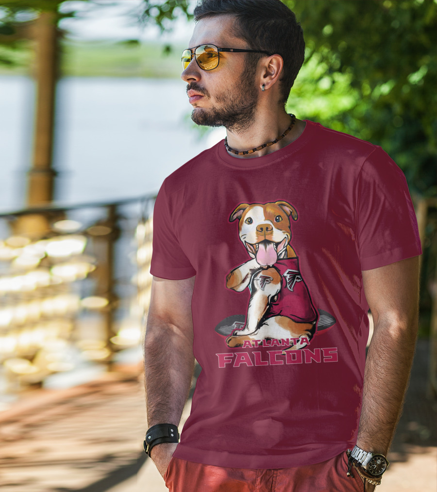 Atlanta Falcons Pittbull Football Fan T-Shirt