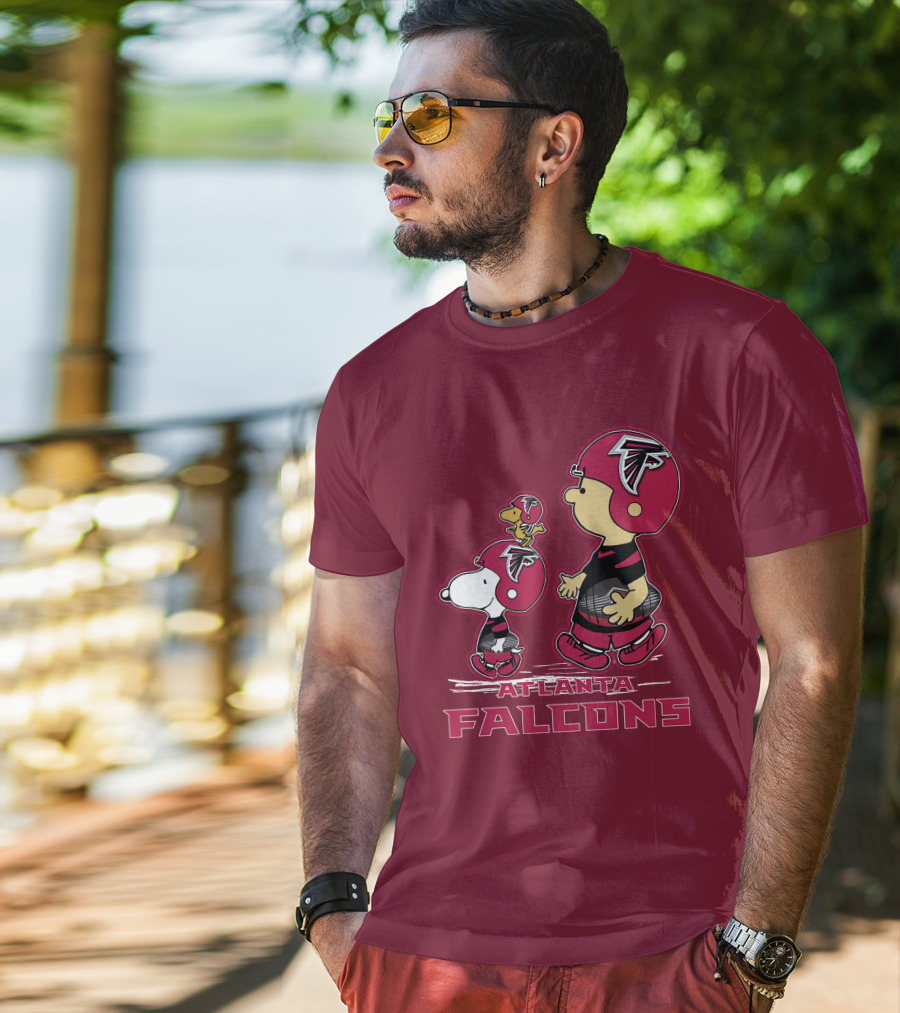 Atlanta Falcons Snpfootball Peanuts Characters T-Shirt