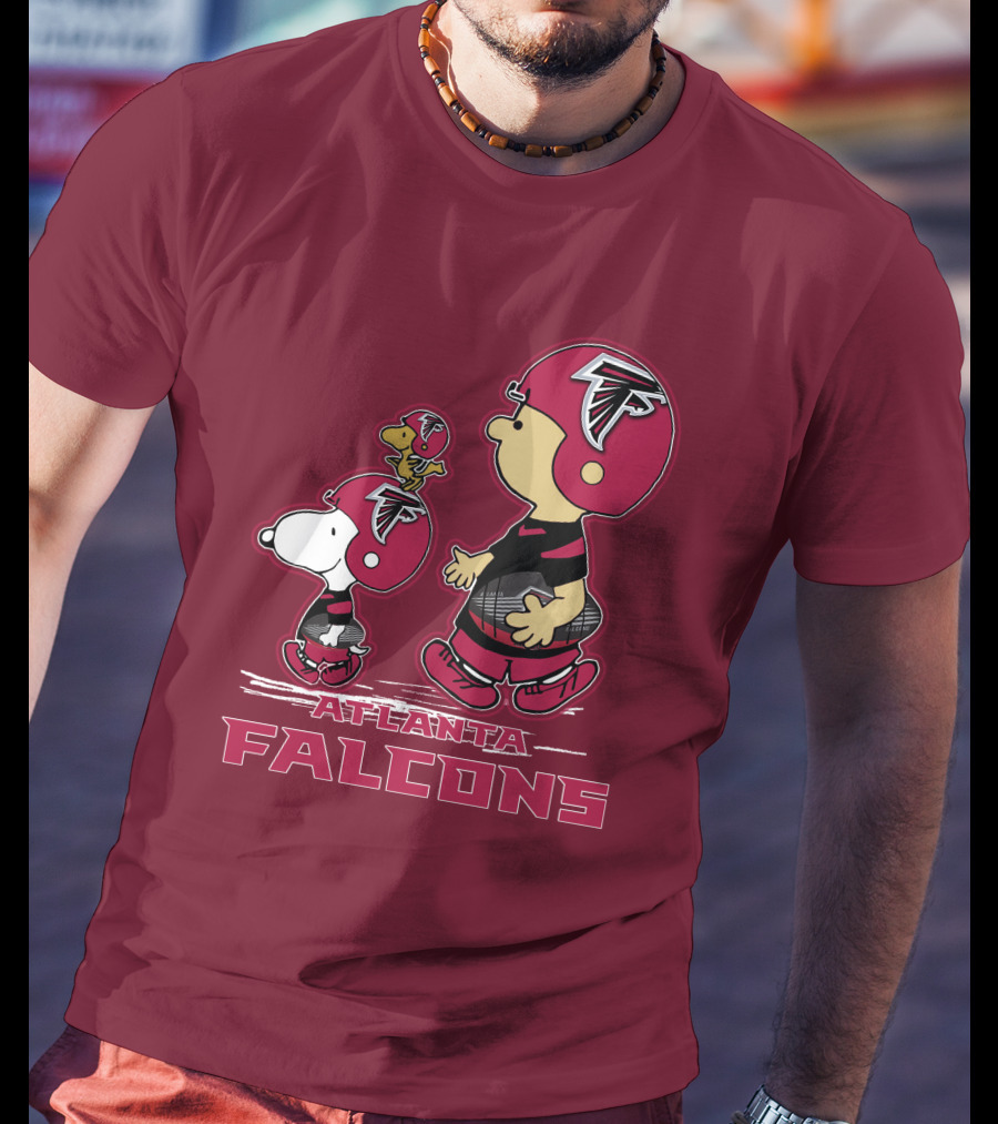 Atlanta Falcons Snpfootball Peanuts Characters T-Shirt