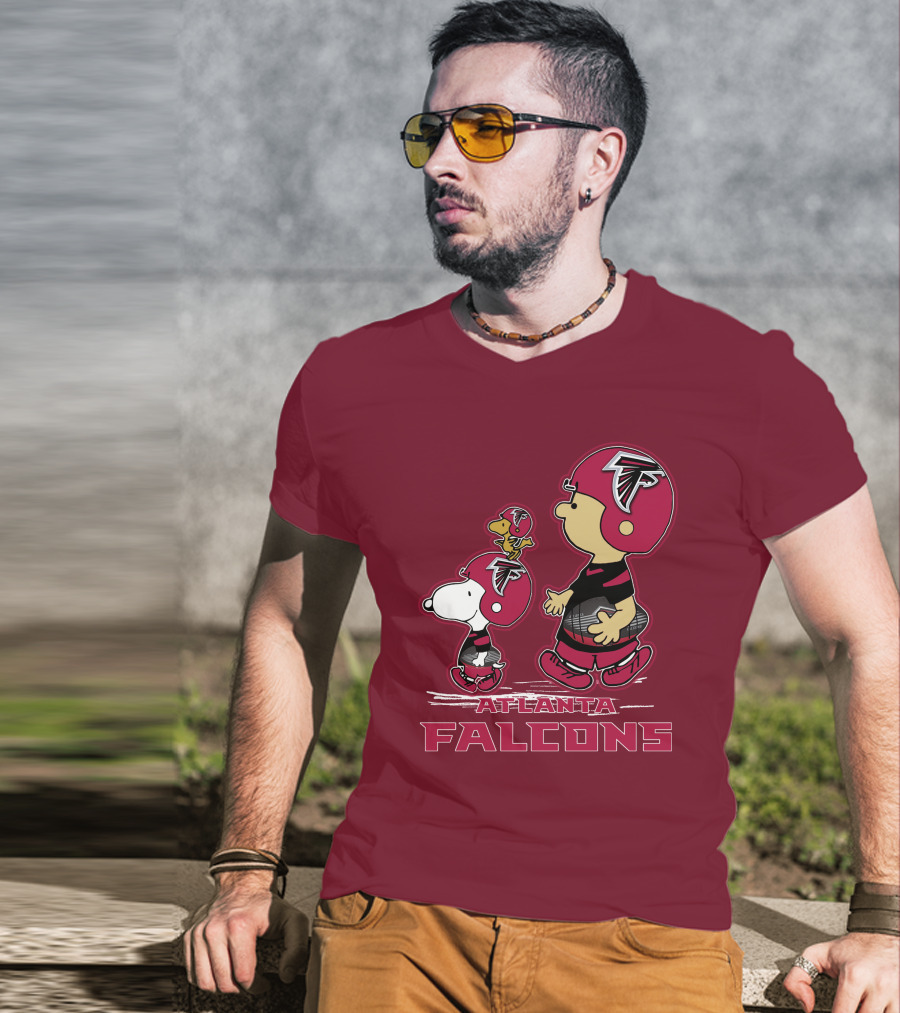 Atlanta Falcons Snpfootball Peanuts Characters T-Shirt