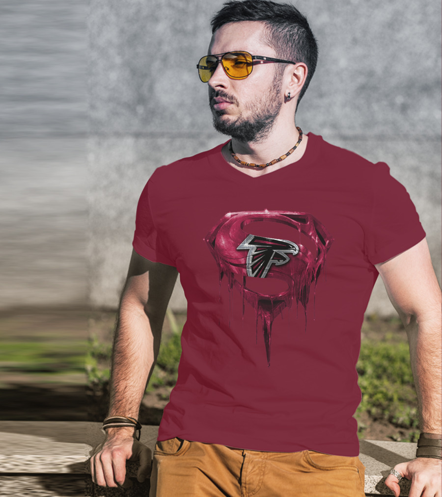 Spm Atlanta Falcons Superhero Emblem T-Shirt