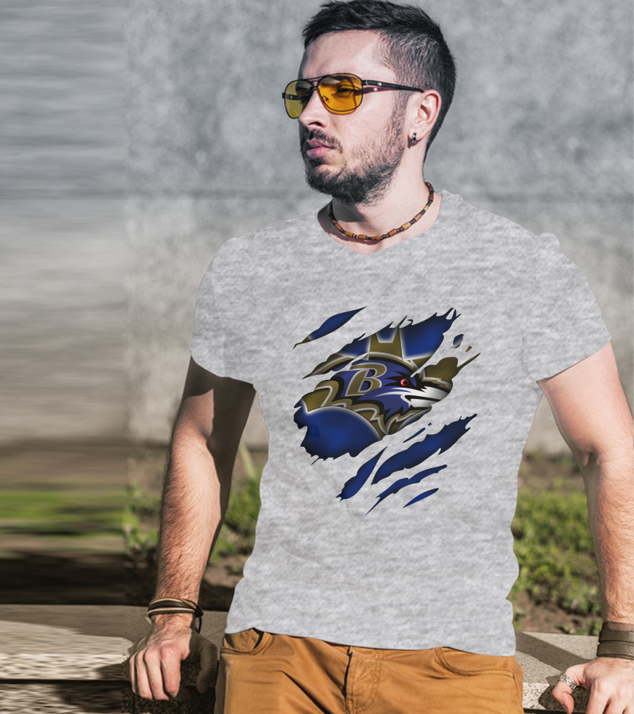 Baltimore Ravens Logo On T-Shirt