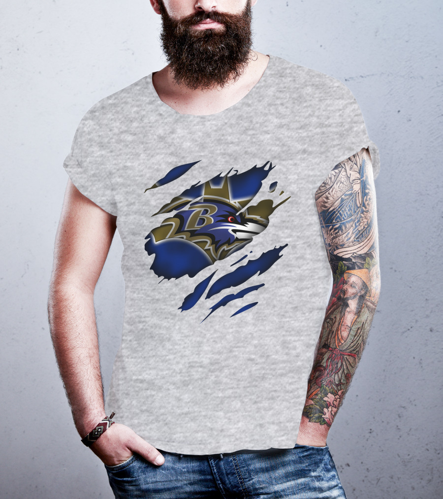 Baltimore Ravens Logo On T-Shirt