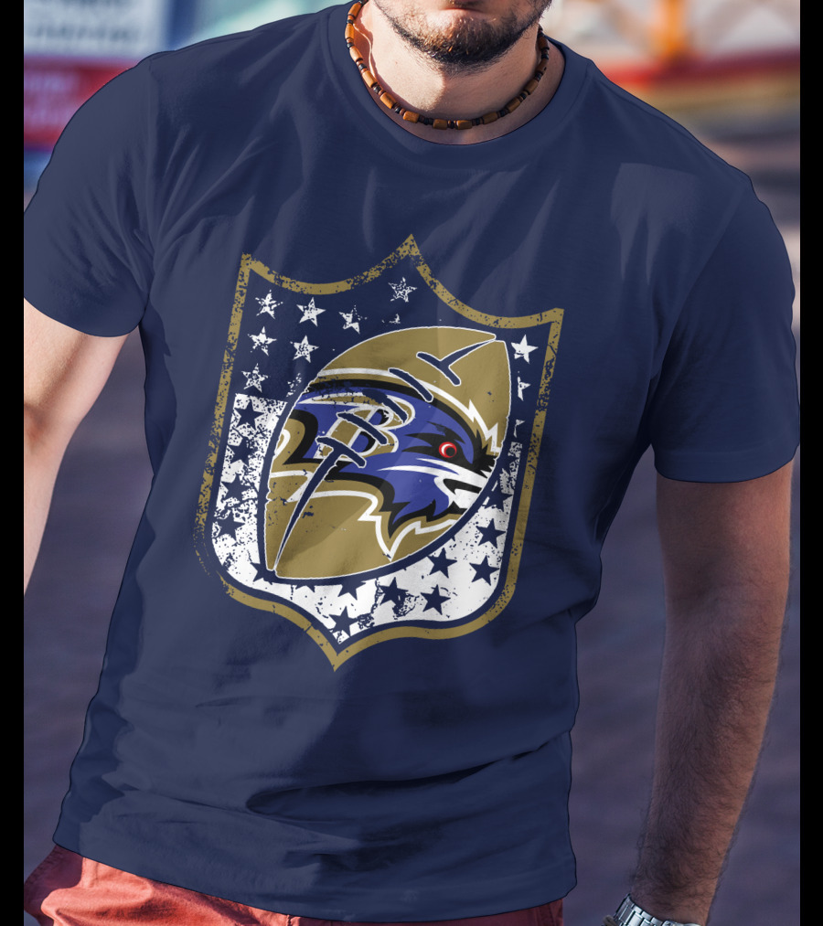Baltimore Ravens 45 Stars Shield T-Shirt
