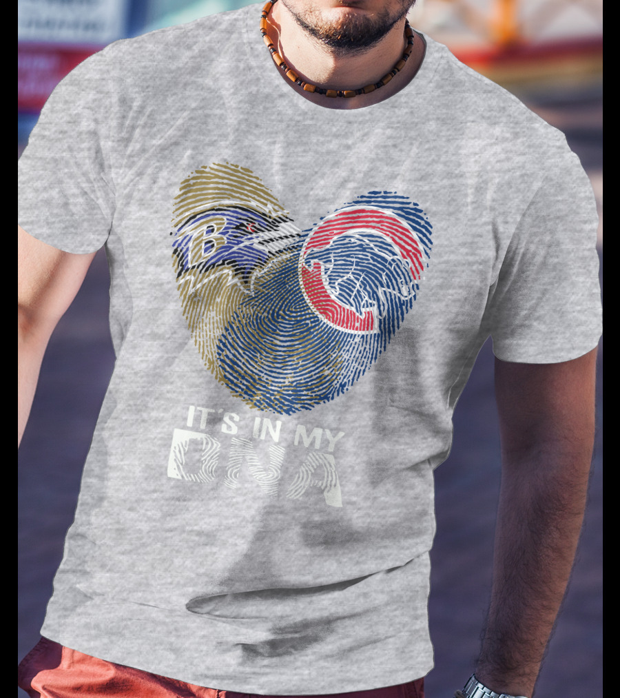 Baltimore Ravens Chicago Cubs It's In My Dna T-Shirt