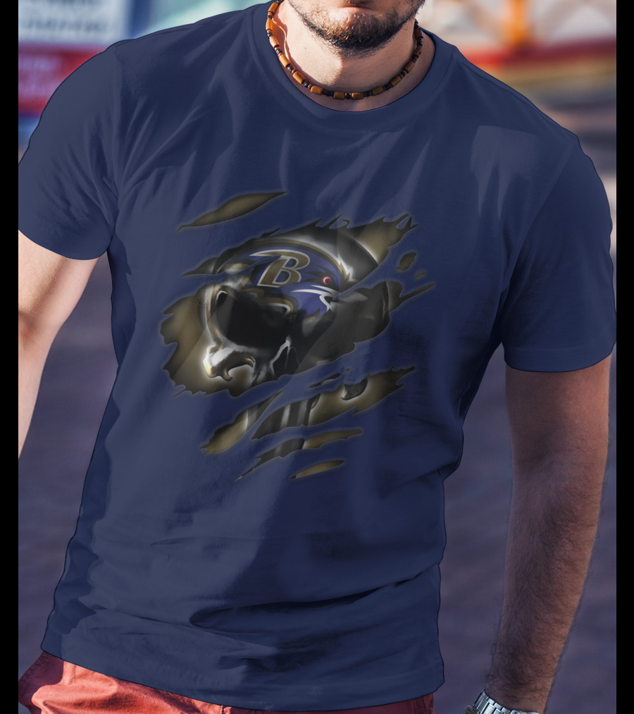 Baltimore Ravens Skull T-Shirt