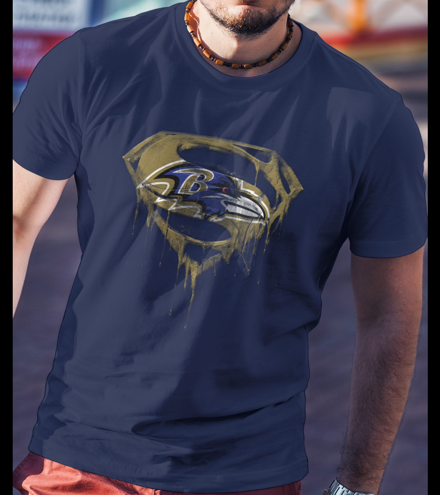 Baltimore Ravens Superman Logo Fusion T-Shirt
