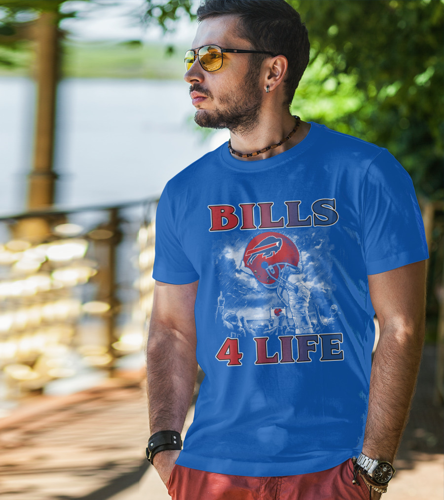 Bills 4 Life Buffalo Bills Helmet Celebration T-Shirt