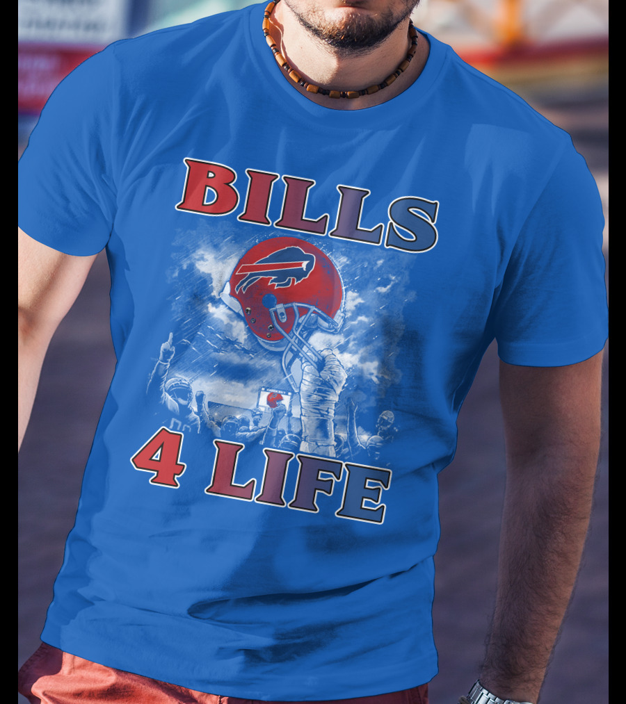 Bills 4 Life Buffalo Bills Helmet Celebration T-Shirt