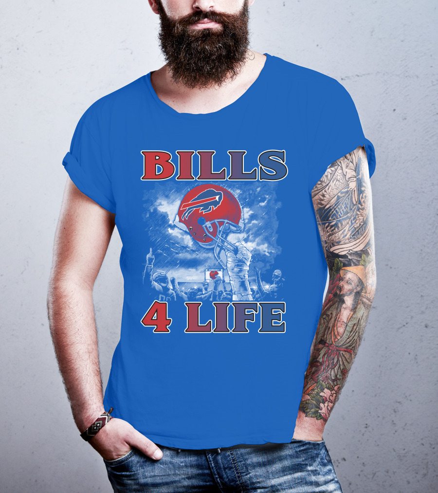 Bills 4 Life Buffalo Bills Helmet Celebration T-Shirt