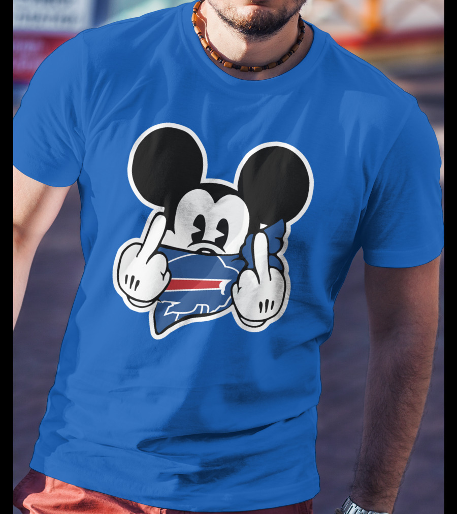 Buffalo Bills Mickey Mouse Middle Finger T-Shirt