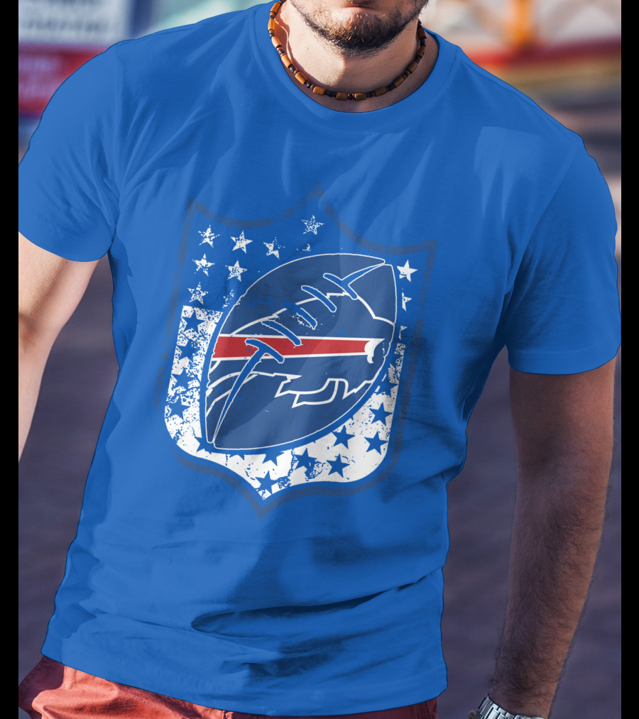 Buffalo Bills Nfl Team Shield Stars And Stripes T-Shirt