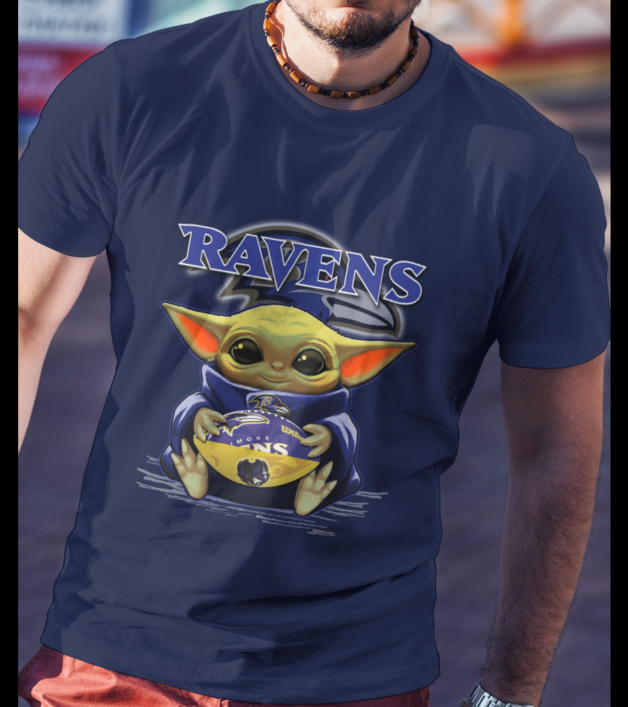 Yoda Ravens Football Baltimore Nfl Baby Character T-Shirt