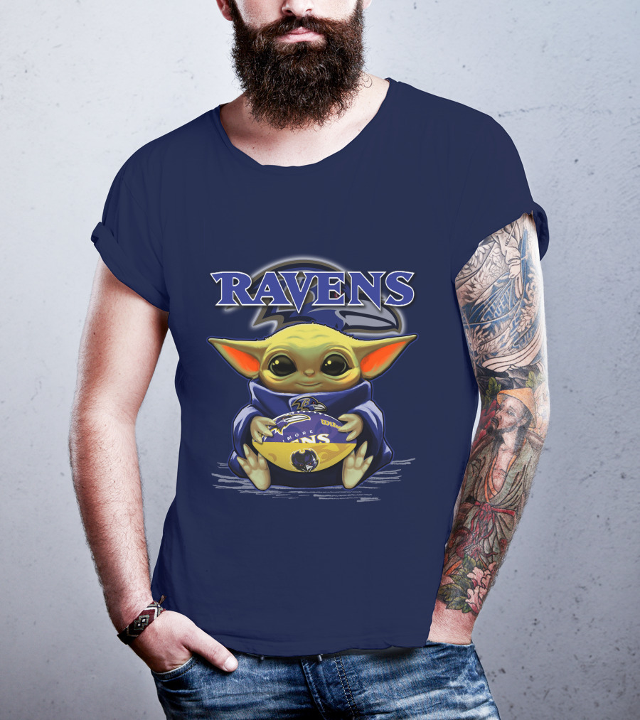 Yoda Ravens Football Baltimore Nfl Baby Character T-Shirt