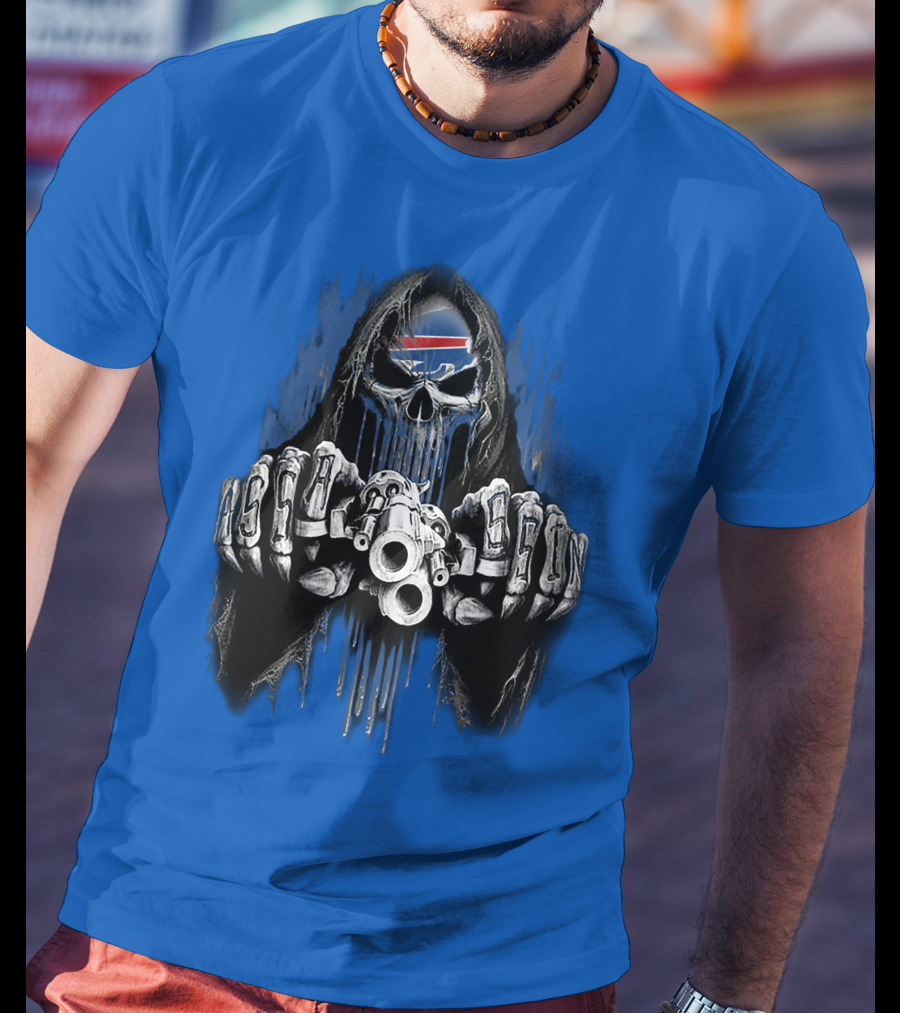 Buffalo Bills Mafia Grim Reaper Gunslinger T-Shirt