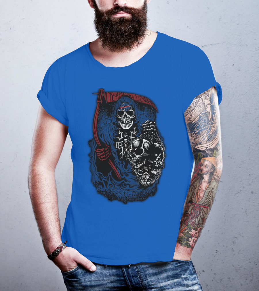 Buffalo Bills 61 Grim Reaper Skeleton Skulls T-Shirt