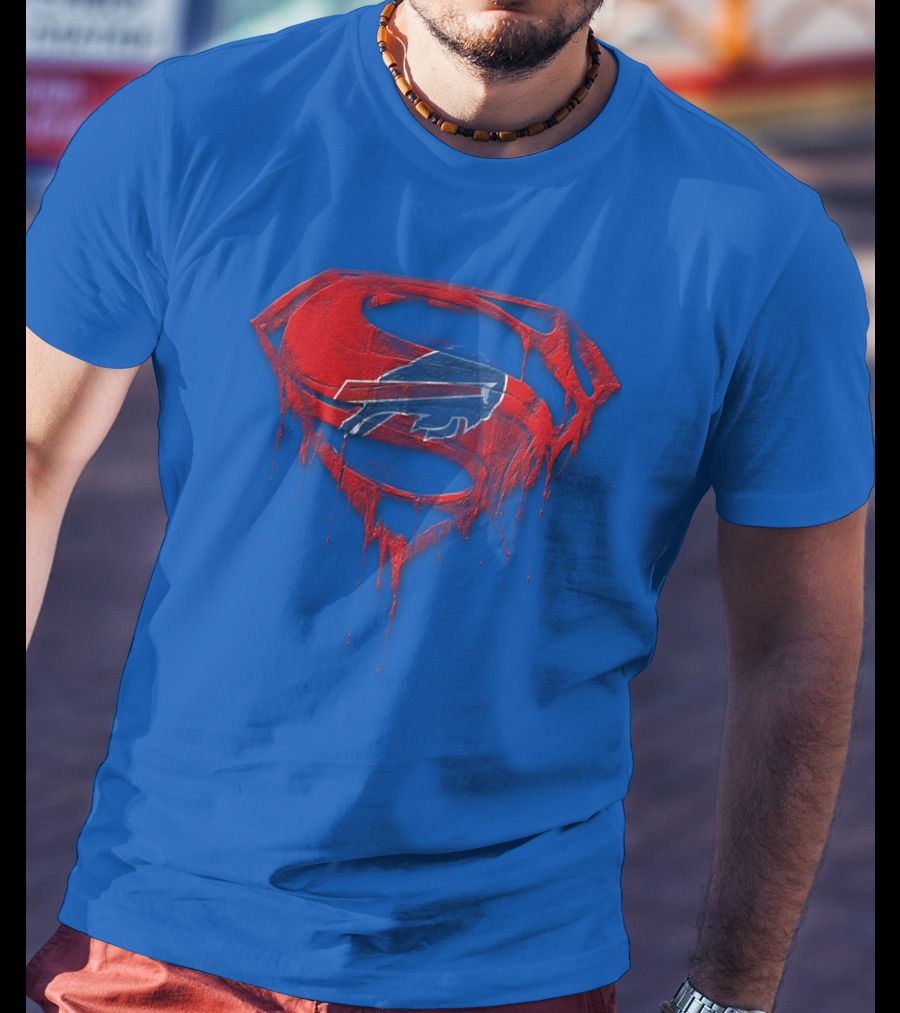 Buffalo Bills Superman Logo Fusion T-Shirt