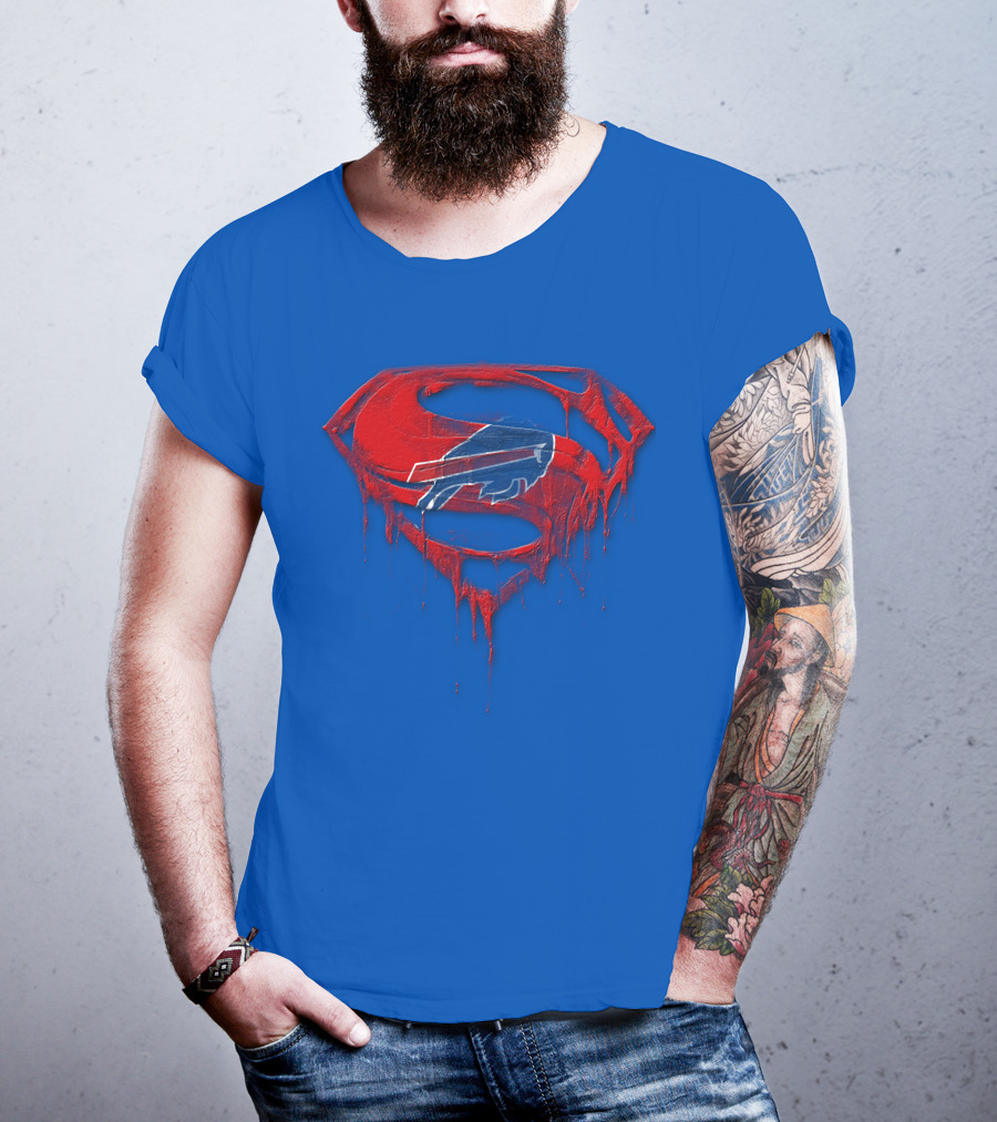 Buffalo Bills Superman Logo Fusion T-Shirt