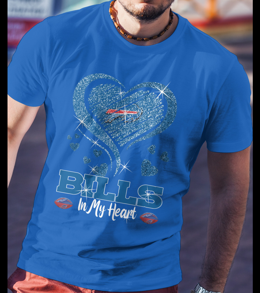 Bills Glitter Heart Buffalo Bills Logo In My Heart T-Shirt