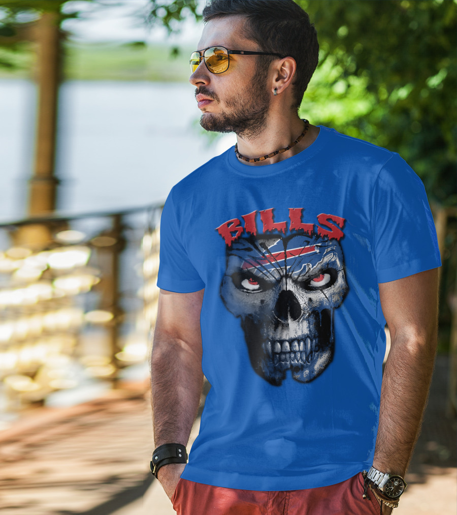 Buffalo Bills Skull Logo T-Shirt