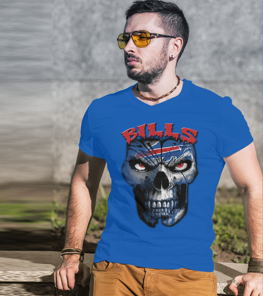 Buffalo Bills Skull Logo T-Shirt