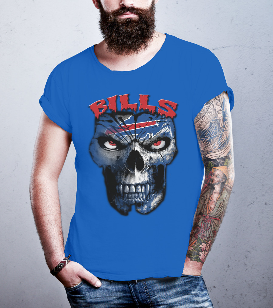 Buffalo Bills Skull Logo T-Shirt