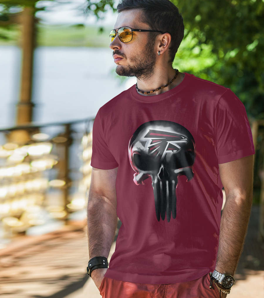 Atlanta Falcons Skull Logo T-Shirt
