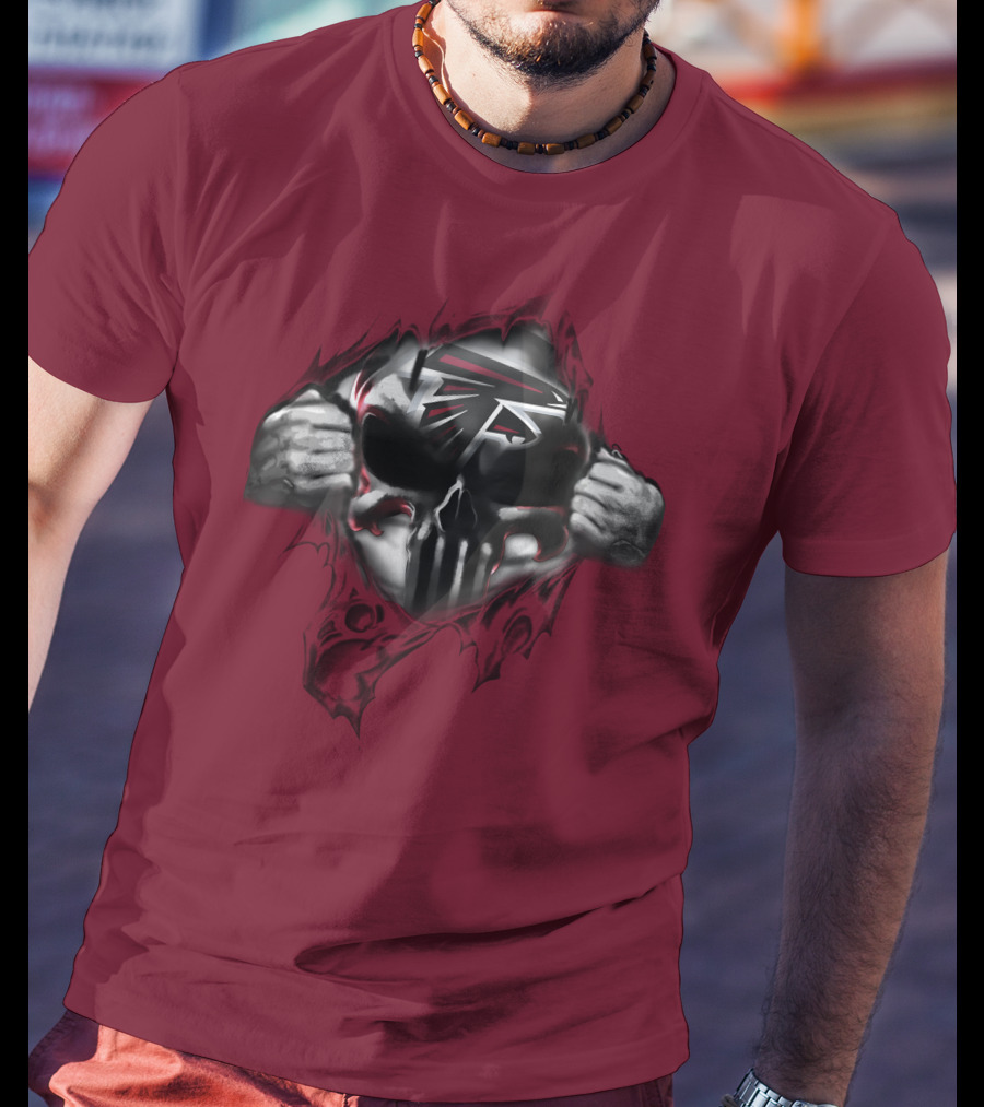 Atlanta Falcons 61 Skull Logo Football Fan T-Shirt
