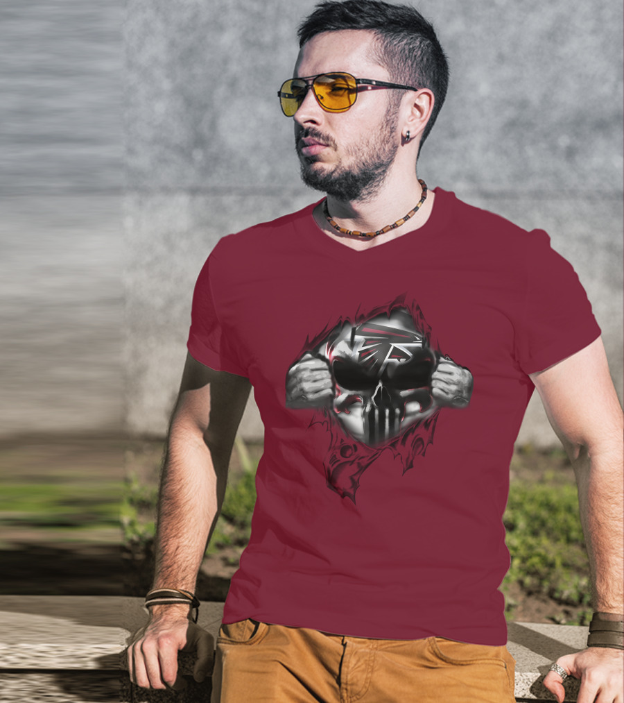 Atlanta Falcons 61 Skull Logo Football Fan T-Shirt
