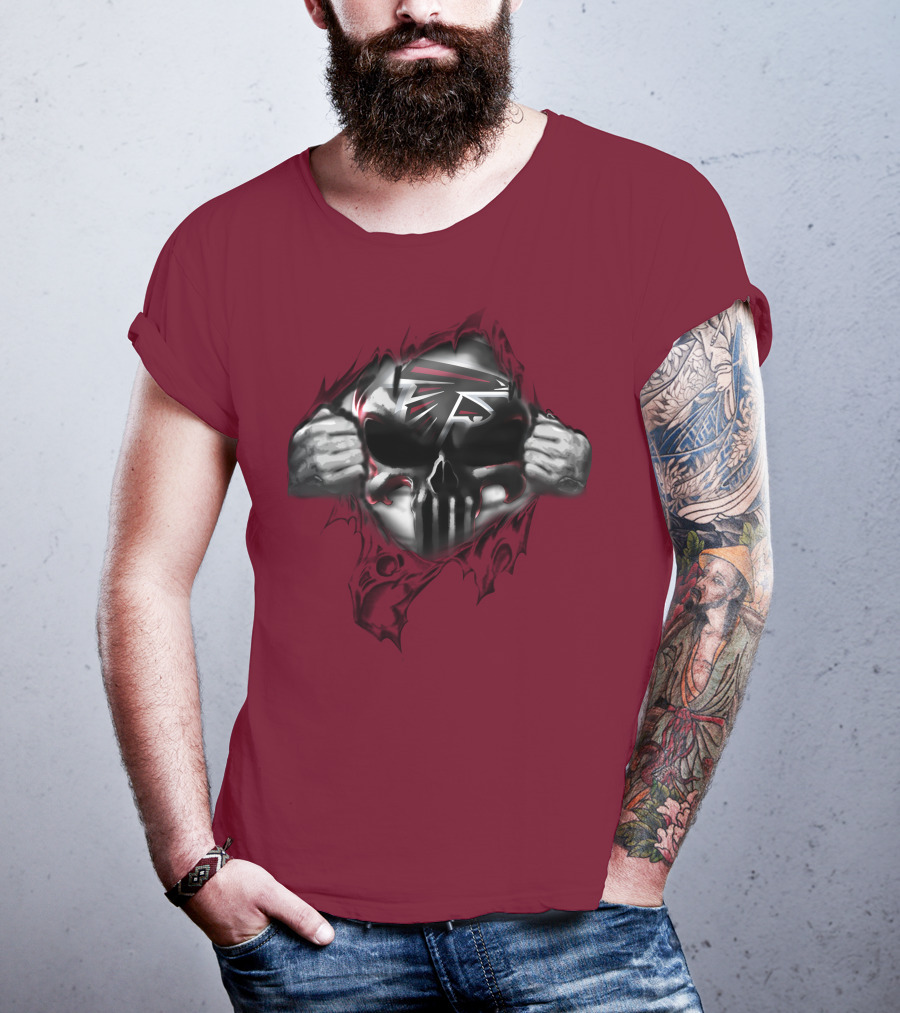 Atlanta Falcons 61 Skull Logo Football Fan T-Shirt