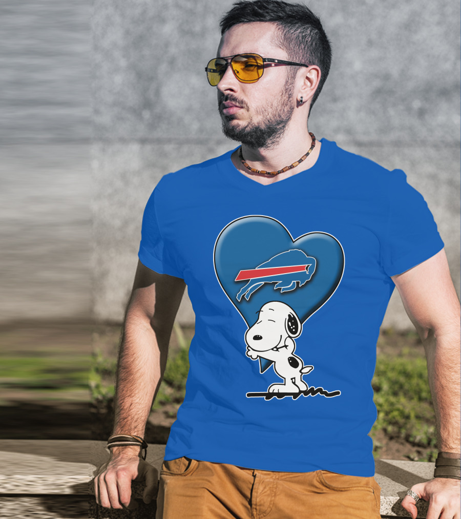 Snoopy Hugging Heart Buffalo Bills T-Shirt