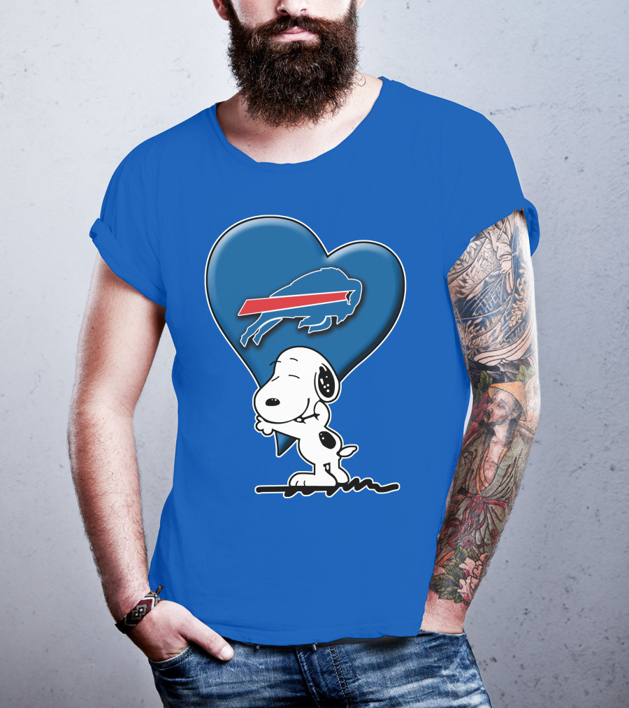 Snoopy Hugging Heart Buffalo Bills T-Shirt