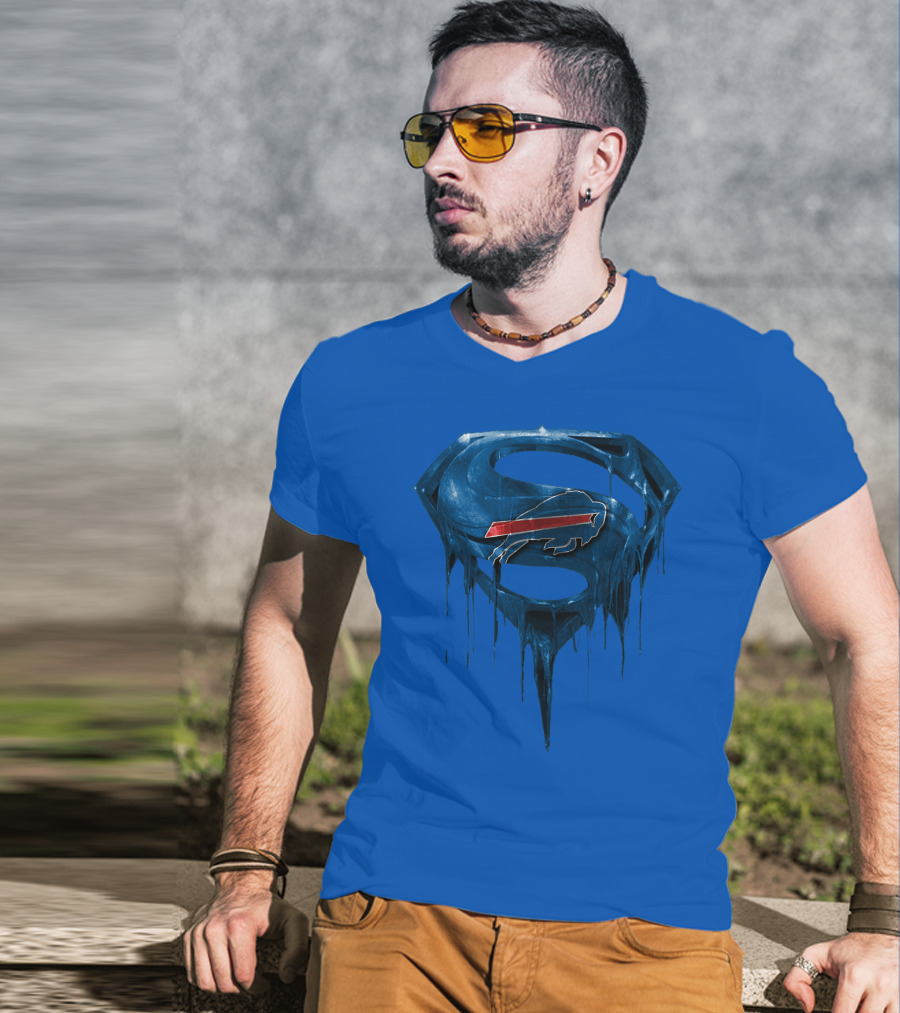 Superman Buffalo Bills Logo Fusion T-Shirt