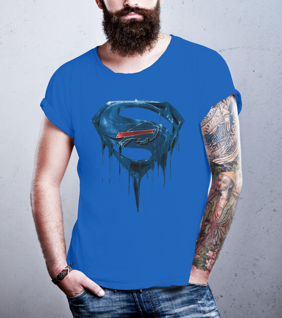 Superman Buffalo Bills Logo Fusion T-Shirt