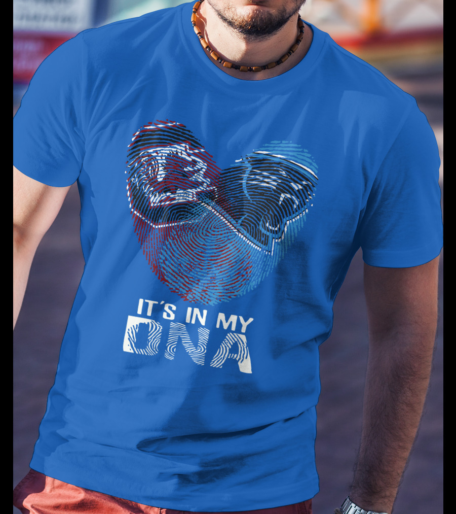 Carolina Panthers It's In My Dna Fingerprint Print T-Shirt