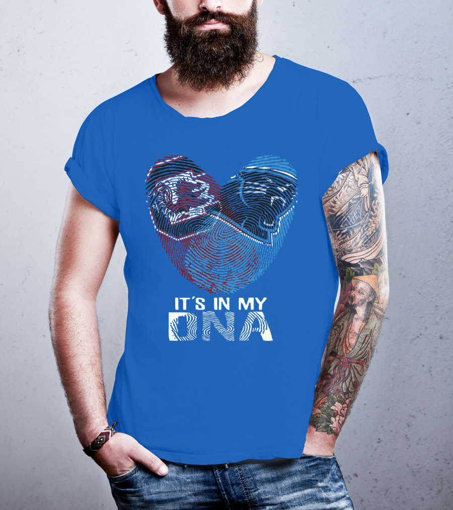 Carolina Panthers It's In My Dna Fingerprint Print T-Shirt
