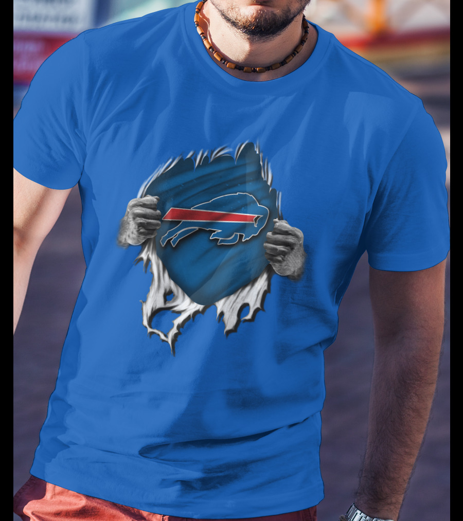 Buffalo Bills Torn Open Super Fan T-Shirt