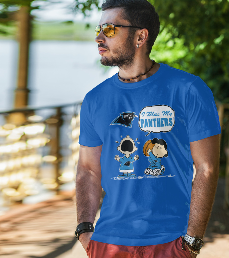 Carolina Panthers I Miss My Panthers Peanuts Football Fan T-Shirt